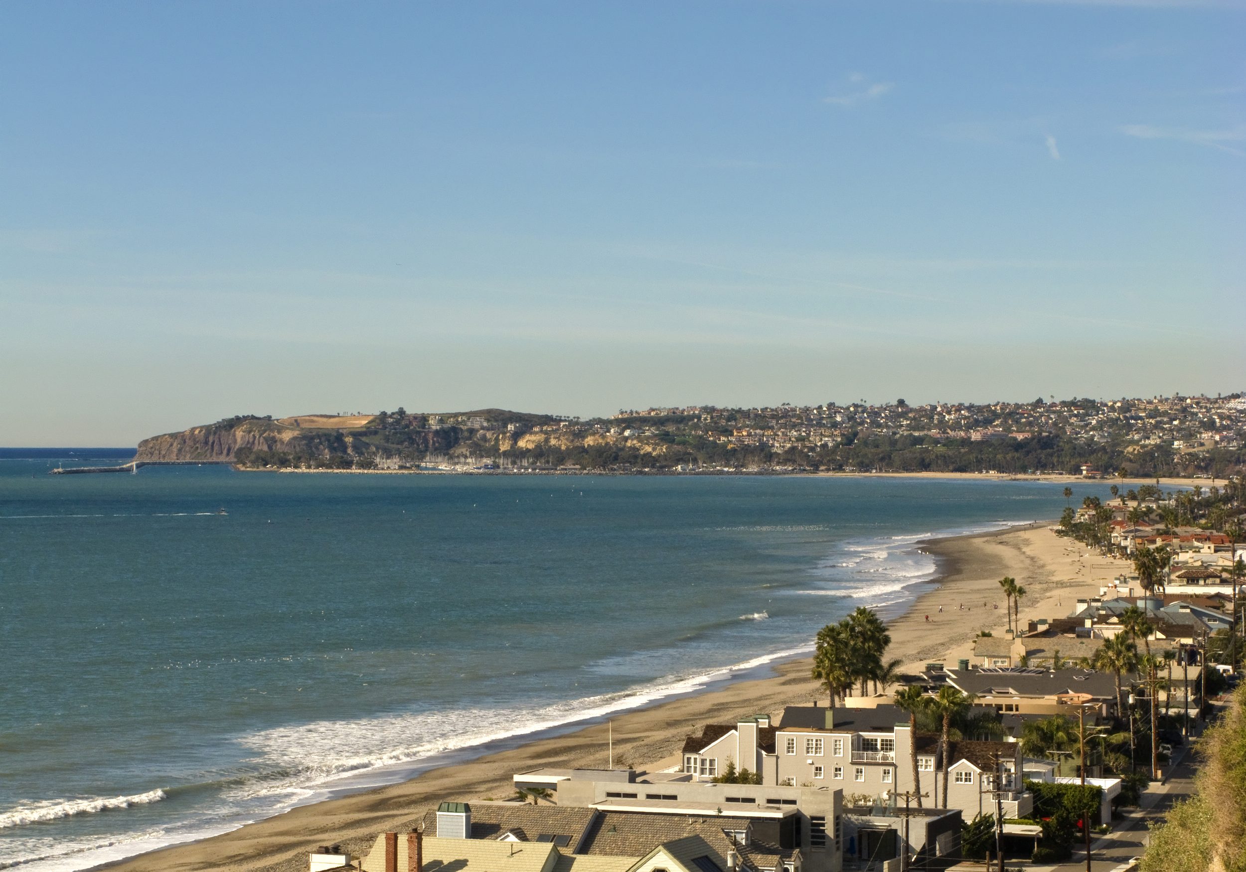 Dana Point Harbor looking North from Capistrano Beach