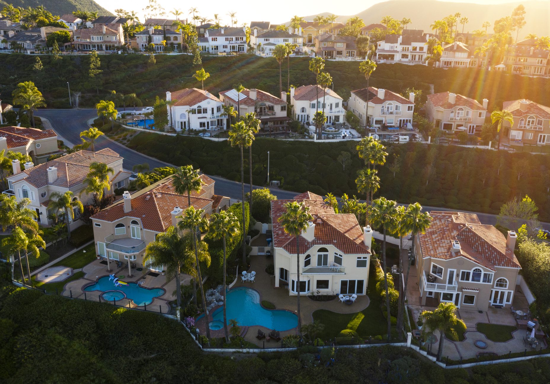 Aerial view of South Orange County's Laguna Niguel, California.