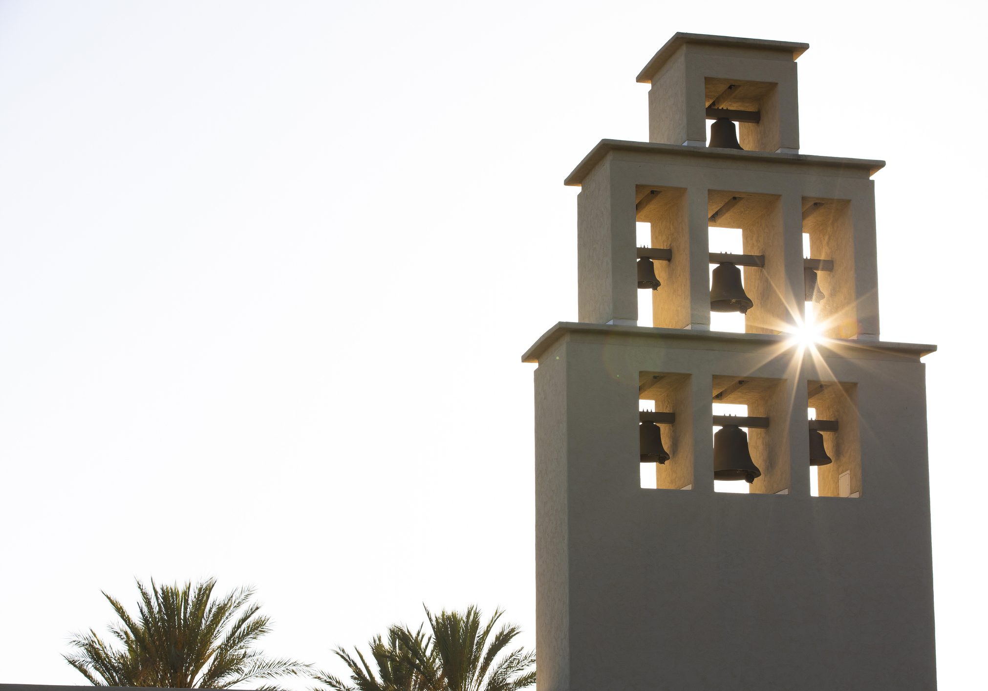 Late afternoon view of the public civic center of Rancho Santa Margarita, California.